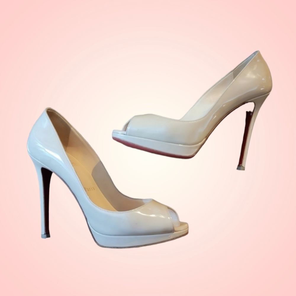 Louboutin Patent Leather Yolanda 120 Heels W/Box & Dustbag